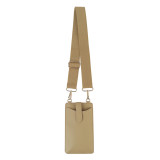 Mobile phone bag, crossbody bag, lightweight small square bag, PU card bag, retro and versatile vertical one shoulder mobile phone bag