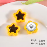 20MM Caramel Biscuits Resin snap button charms