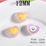 12MM Valentine's Day Love resin  snap button charms