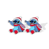 Christmas Cute Cartoon Animation Alien Baby Stitch Resin Earrings