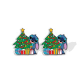 Christmas Cute Cartoon Animation Alien Baby Stitch Resin Earrings