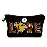 3D Printing Love Valentine's Day Travel Makeup Bag Multifunctional Wash Bag fit 20mm snaps chunks Snaps button jewelry wholesale