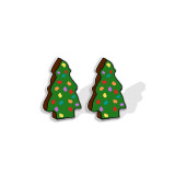 Christmas cake Christmas tree resin earrings