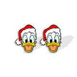 Anime Surrounding Mickey Minnie Donald Duck Christmas Elk Resin Earrings