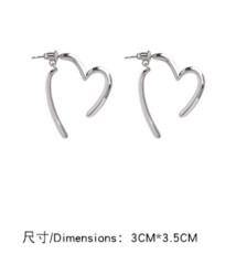 Valentine's Day Metal Cross Love Earrings