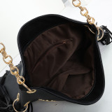 Rivet soft leather tassel bag, hand-held single shoulder diagonal cross large bag