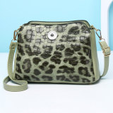Personalized Stone Pattern Zipper Bag Crossbody Shoulder Bag Dinner Bag fit 20MM Snaps button jewelry wholesale