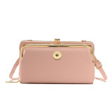Banquet bag, mobile phone bag, lychee patterned crossbody bag, clip frame bag fit 20MM Snaps button jewelry wholesale