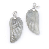 1pcs Natural crystal agate wing pendant