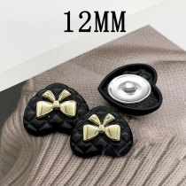 12MM Metal  Love Bow snap button charms