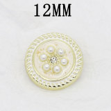 12MM Metal  pearl snap button charms