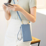 Single shoulder crossbody bag, leather small bag, touch screen mobile phone bag