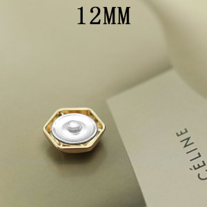 12MM Metal  flower snap button charms