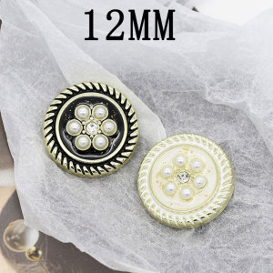 12MM Metal  pearl snap button charms