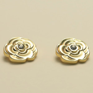 23MM Metal  flower snap button charms