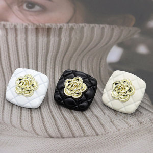 22MM Metal  flower snap button charms