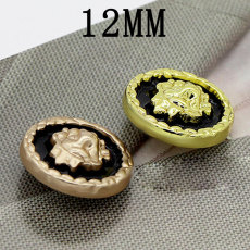 12MM Metal lion snap button charms