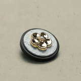 22MM Metal  flower snap button charms