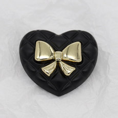 25MM Metal bow love snap button charms