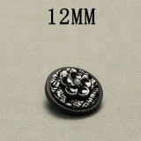 12MM Metal  flower snap button charms