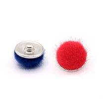 20MM Plush colored buttons Metal  snap button charms