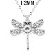 dragonfly  Metal Pendant 60CM Necklace fit 12MM Snaps button jewelry wholesale