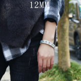 Knitted leather colored bracelet with adjustable retro leather bracelet fit 12MM Snaps button jewelry wholesale