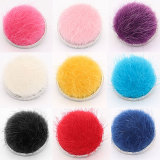 20MM Plush colored buttons Metal  snap button charms