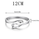 Irregular Twisted Thread Simple Open Bracelet fit 12MM  Snaps button jewelry wholesale