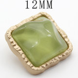 12MM  Metal button square snap button charms