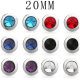 20MM  crystal rhinestone snap button charms