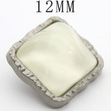 12MM  Metal button square snap button charms