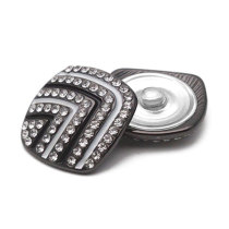 20MM  Metal button Square water drill snap button charms