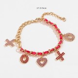 Valentine's Day diamond earrings, bracelets, necklace set
