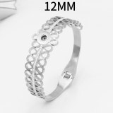 Stainless steel diamond hollow pattern bracelet fit 12MM  Snaps button jewelry wholesale