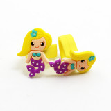 Mermaid Ring PVC Soft Adhesive Children's Ring Silicone Ring Gift