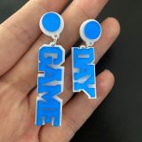Acrylic English Letter GAME DAY EARRINGS