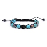 Yoga Colorful Stone Warm Color Changing Bead Knitted Bracelet