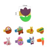 Easter Eggshell Egg Rabbit PVC Children's Ring