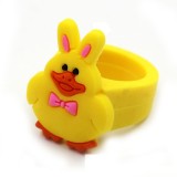 Easter Eggshell Egg Rabbit PVC Children's Ring