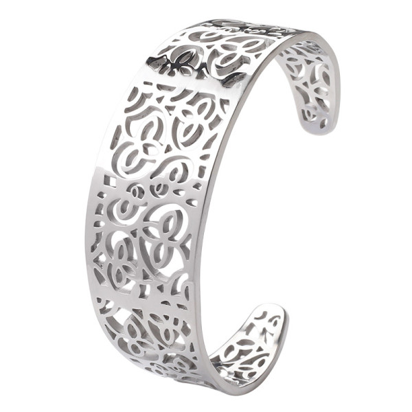 Stainless steel hollow pattern bracelet