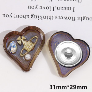 20MM Dream starry sky, pearls, rhinestones, roses, butterflies, love Resin snap button charms