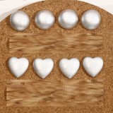 20MM Bright Silver Round Love Resin snap button charms
