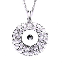 Love Metal Pendant 60CM Necklace for 20mm Snaps button jewelry wholesale