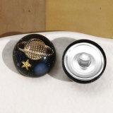 20MM Universe, Milky Way, Droplet shaped Love Circle Resin snap button charms