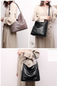 Fashionable soft leather casual large capacity single shoulder crossbody bag