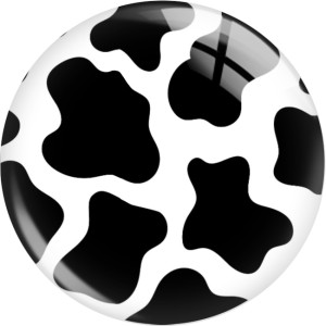 20MM Cow stripes  Print glass snap button charms