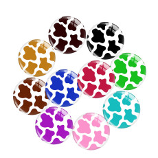 20MM Cow stripes  Print glass snap button charms