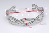 Stainless steel Fried Dough Twists cross bracelet