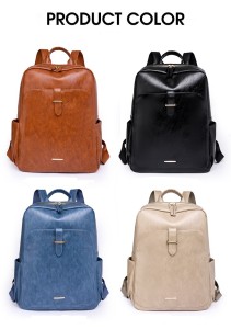 Soft leather fashionable backpack